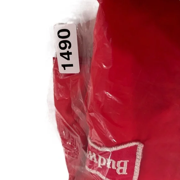 Vintage Budweiser Anheuser Bush A & Eagle Mens Red Windbreaker Jacket Sz M Rare! - Picture 8 of 8